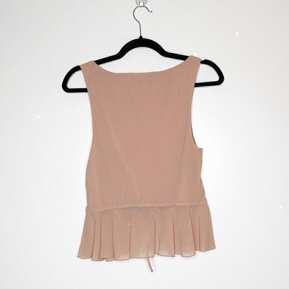 REVOLVE Majorelle Tie Front Aadi Blouse Top Sleeveless Women's Mauve Size Medium - Picture 3 of 6